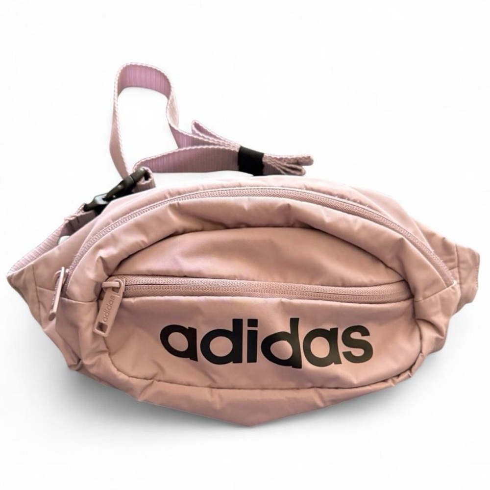ADIDAS pink/mauve waist bag/crossbody. Like new condition, clean inside and out.